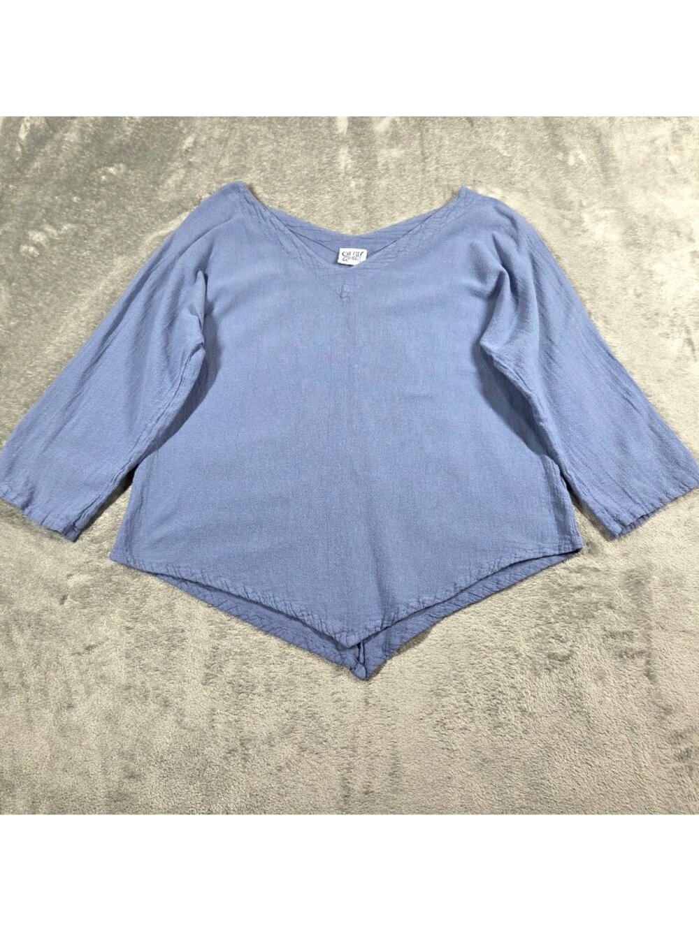 Oh My Gauze Top 1 Small Medium Blue Lynn Cotton Gauzy Lagenlook Flowy Blouse